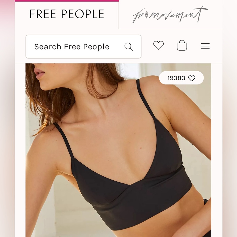 Free People Sage Longline Neo Bralette. Size Medium.